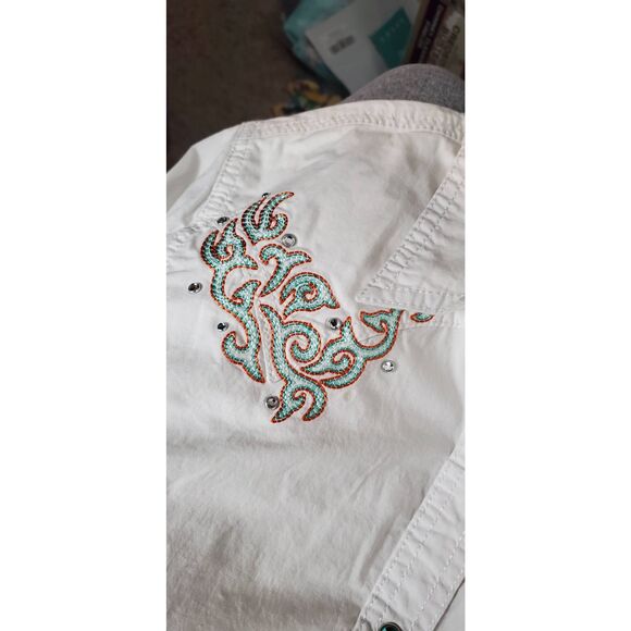 VINTAGE ROCK '47 BY WRANGLER WOMENS SHIRT - Picture 6 of 10